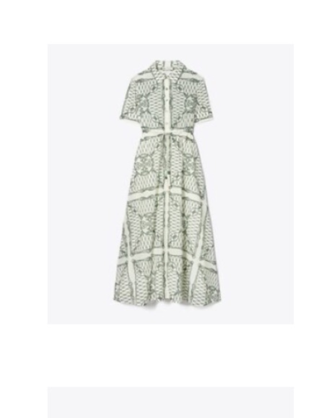 Tory Burch Knit Print Flared Shirtdress